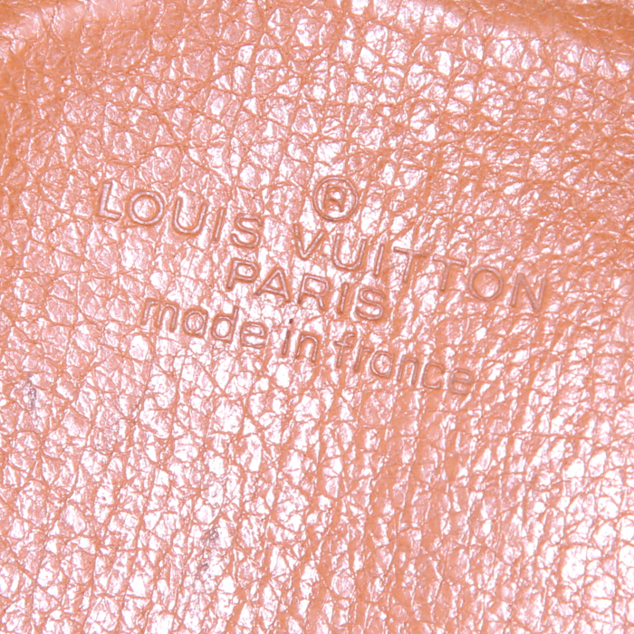 Borsa a tracolla Louis Vuitton Cartouchiére modello grande in tela monogram marrone e pelle naturale - Detail D3