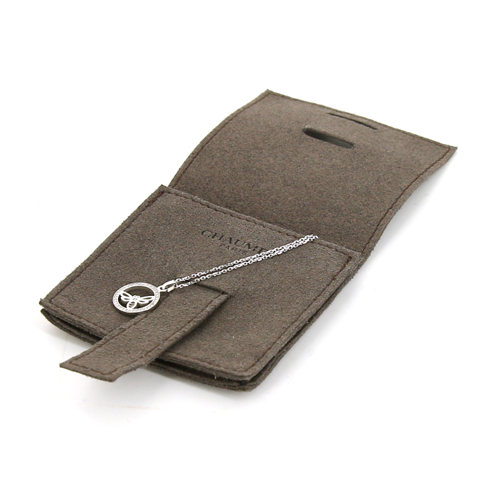 Chaumet Accroche Coeur necklace in white gold and diamonds - Detail D2