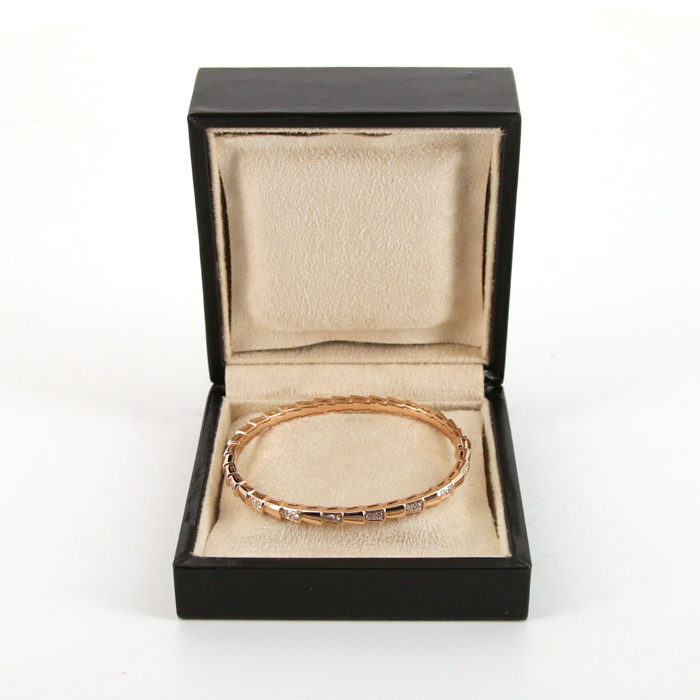 Bracciale Bulgari Serpenti Viper in oro rosa e diamanti - Detail D2
