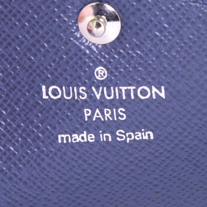 Portafogli Louis Vuitton Sarah in pelle Epi blu marino - Detail D3