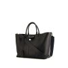 Louis Vuitton Pernelle bag worn on the shoulder or carried in the hand in black and navy blue bicolor grained leather - 00pp thumbnail