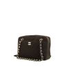 Chanel Camera handbag in brown quilted canvas - 00pp thumbnail