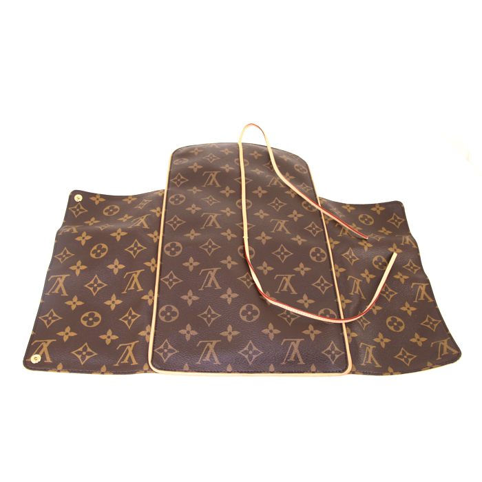 Louis Vuitton Boite à bijoux pouch in brown monogram canvas and natural leather - Detail D5