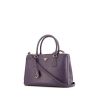 Bolso de mano Prada Galleria modelo mediano en cuero saffiano violeta - 00pp thumbnail