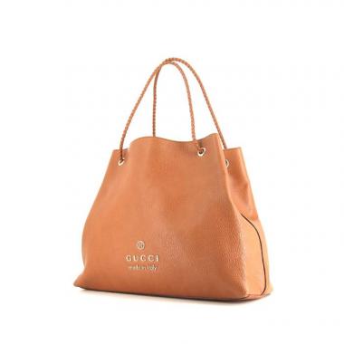 Shopping bag Gucci in pelle martellata marrone