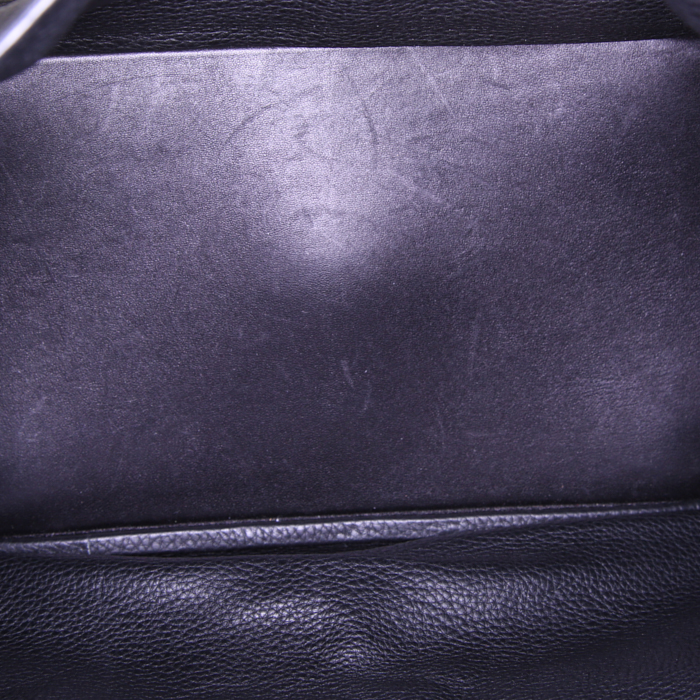 Borsa a spalla Hermes Lindy modello grande in pelle togo nera - Detail D2