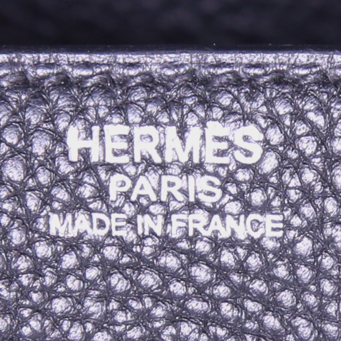 Bolso para llevar al hombro Hermes Lindy modelo grande en cuero togo negro - Detail D3