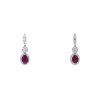 Vintage earrings in white gold,  diamonds and ruby - 00pp thumbnail