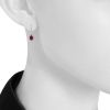 Paire de boucles d'oreilles Vintage en or blanc,  diamants et rubis - Detail D1 thumbnail