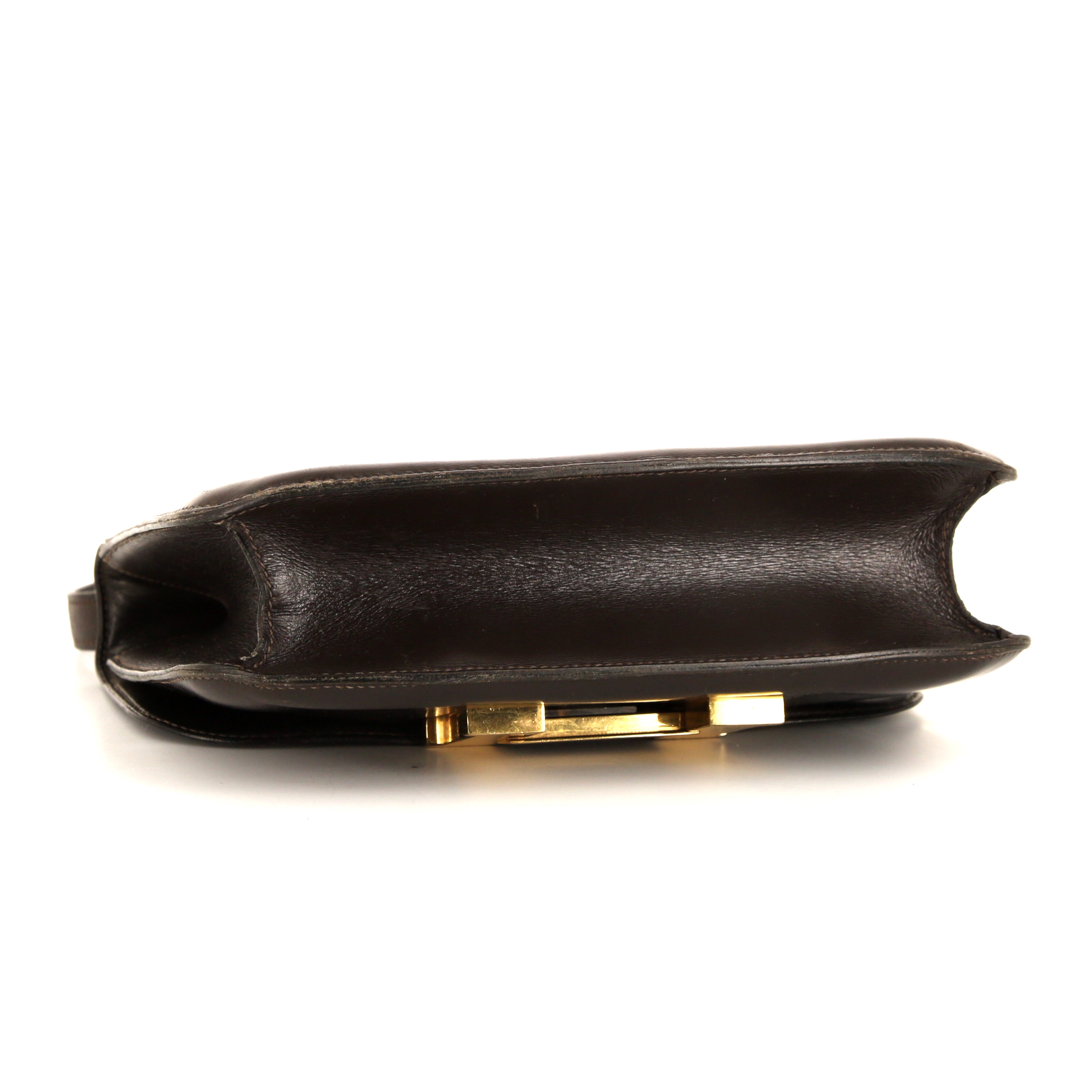 Hermes Constance bag in brown box leather - Detail D5
