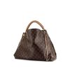 Bolso de mano Louis Vuitton Artsy modelo grande en lona Monogram marrón y cuero natural - 00pp thumbnail