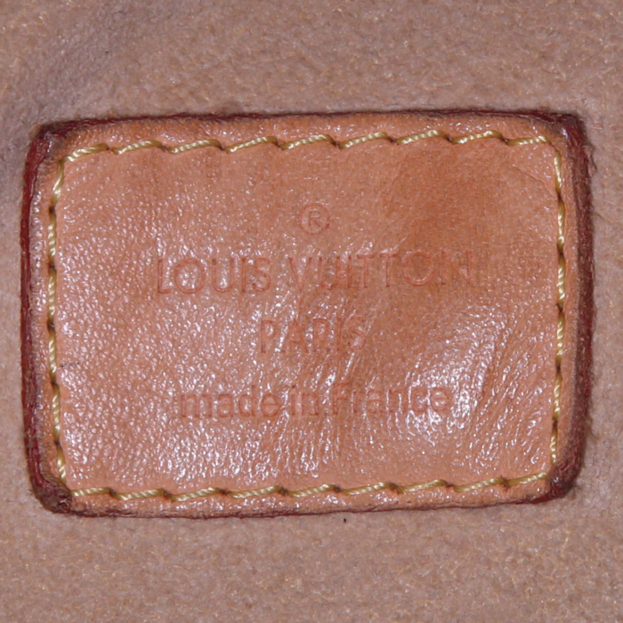 Bolso de mano Louis Vuitton Artsy modelo grande en lona Monogram marrón y cuero natural - Detail D4