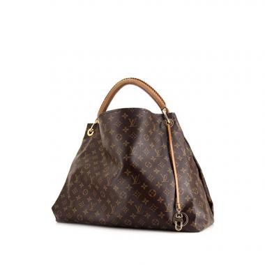 Bolso de mano Louis Vuitton Artsy modelo grande en lona Monogram marrón y cuero natural