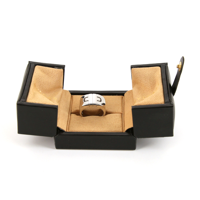 Anello Bulgari Parentesi modello grande in oro bianco - Detail D2