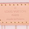 Louis Vuitton Neverfull small model shopping bag in azur damier canvas and natural leather - Detail D3 thumbnail