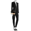 Sac bandoulière Chanel Gabrielle  grand modèle en tweed noir et doré et cuir doré - Detail D2 thumbnail