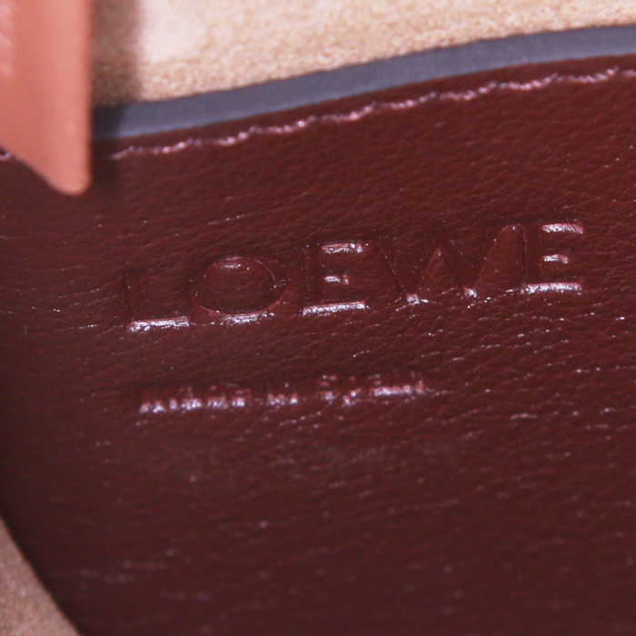 Borsa Loewe Gate Top Handle in pelle marrone - Detail D4