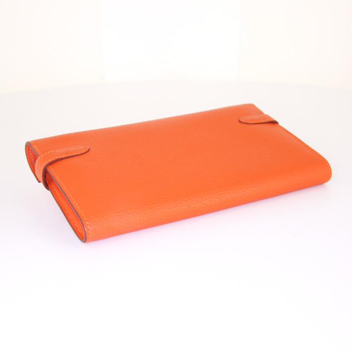 Hermes wallet in orange goat - Detail D5