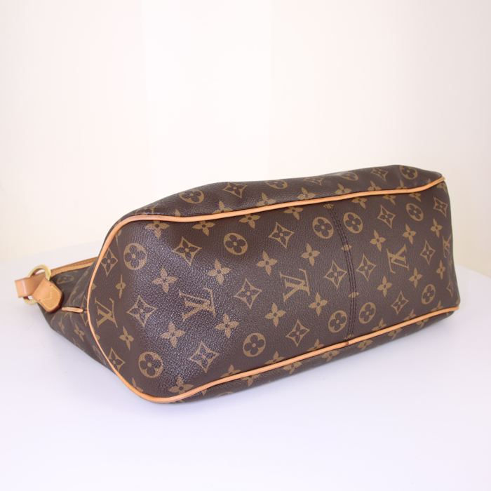 Louis Vuitton Delightful handbag in brown monogram canvas and natural leather - Detail D4