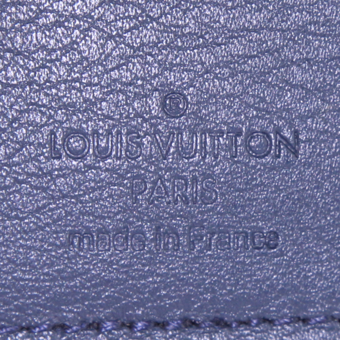 Louis Vuitton Brazza wallet in blue leather taurillon clémence - Detail D3