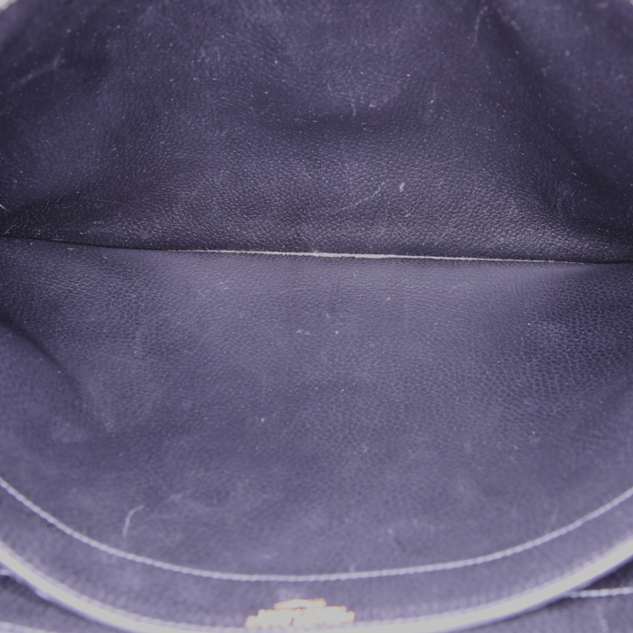 Porte-documents Hermès Sac à dépêches en cuir Fjord noir - Detail D2