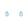 Vintage earrings in white gold,  aquamarine and diamonds - 00pp thumbnail