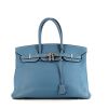 Bolso de mano Hermes Birkin 35 cm en cuero togo azul - 360 thumbnail
