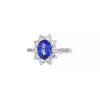 Sortija Tiffany & Co en platino,  tanzanita y diamantes - 00pp thumbnail