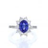 Bague Tiffany & Co en platine,  tanzanite et diamants - 360 thumbnail