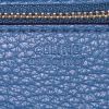 Borsa Celine Tie Bag modello medio in pelle martellata blu verde - Detail D3 thumbnail