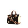 Louis Vuitton Speedy shoulder bag in beige and dark brown woollen fabric and brown leather - 00pp thumbnail