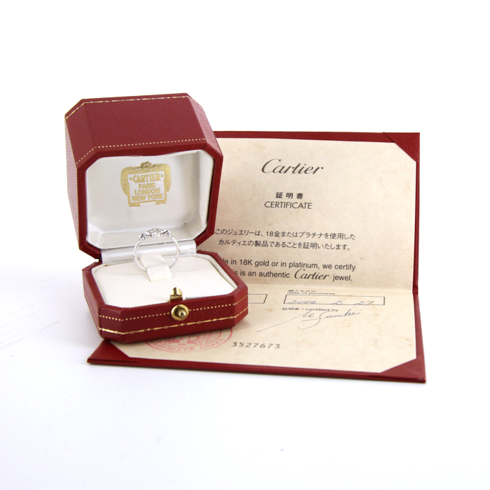 Sortija Cartier Inde Précieuse en oro blanco y diamantes - Detail D2