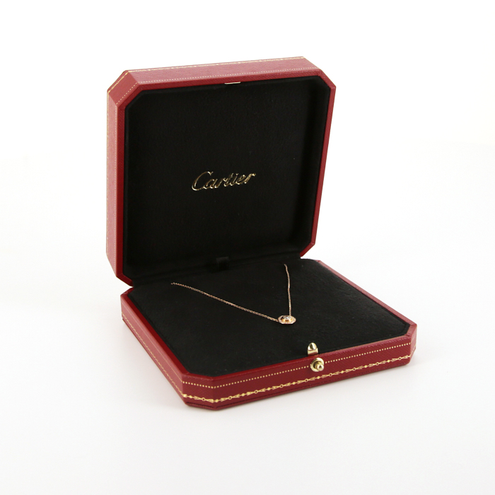 Cartier Etincelle necklace in pink gold and diamonds - Detail D2