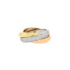 Cartier Trinity medium model ring in 3 golds and diamonds, size 54 - 00pp thumbnail