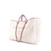 Chanel Deauville weekend bag in pink canvas and pink leather - 00pp thumbnail