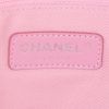 Chanel Deauville weekend bag in pink canvas and pink leather - Detail D4 thumbnail