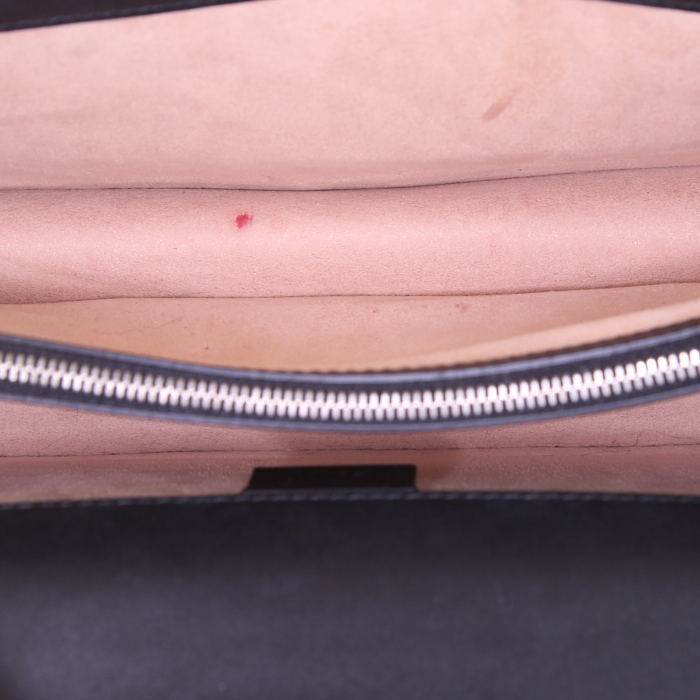 Sac à main Gucci Dionysus en velours bleu-marine et cuir bleu-marine - Detail D3