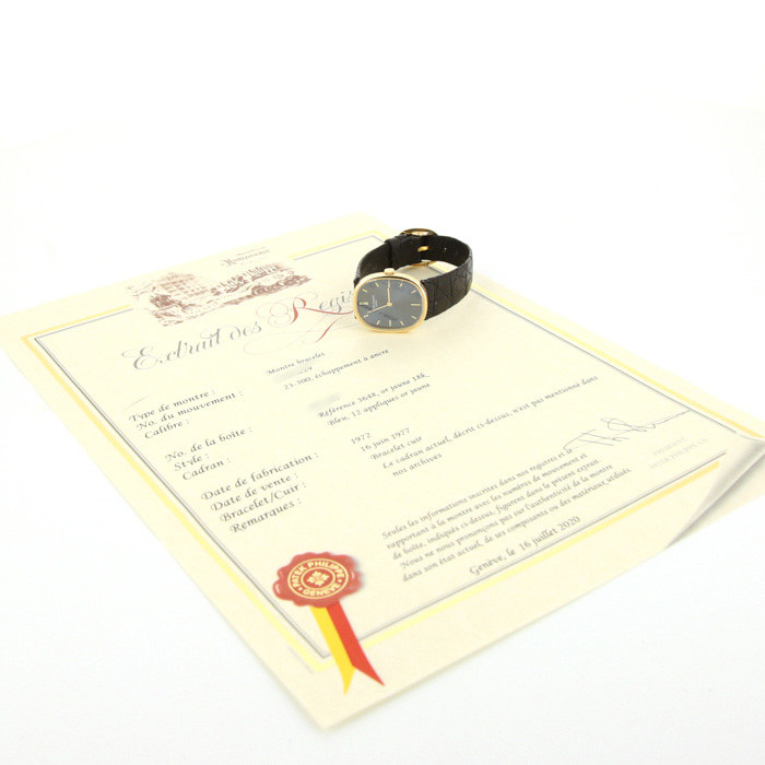 Patek Philippe Ellipse watch in yellow gold Ref:  3648 Circa  1972 - Detail D2