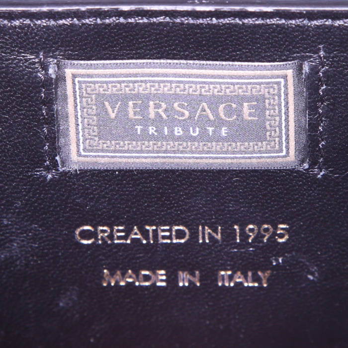 Versace Icone handbag in black leather - Detail D4