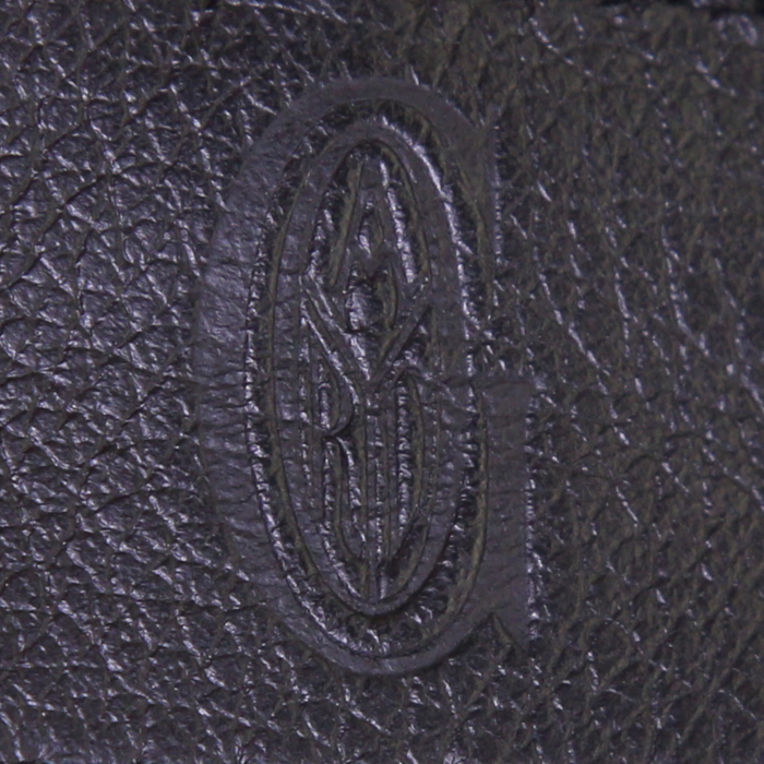 Goyard Jouvence pouch in black Goyard canvas and black leather - Detail D3