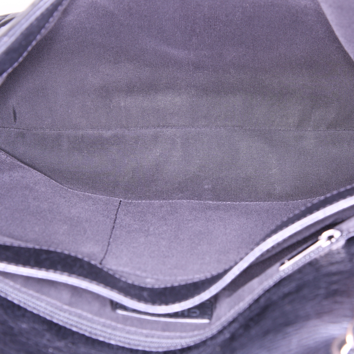 Borsa Chanel Timeless Maxi Jumbo in pelle martellata e trapuntata nera - Detail D3