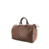 Louis Vuitton Speedy 35 handbag in ebene damier canvas and brown leather - 00pp thumbnail