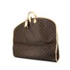 Funda protectora para ropa Louis Vuitton Porte-habits en lona Monogram marrón y cuero natural - 00pp thumbnail
