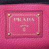 Prada shopping bag in pink grained leather - Detail D4 thumbnail