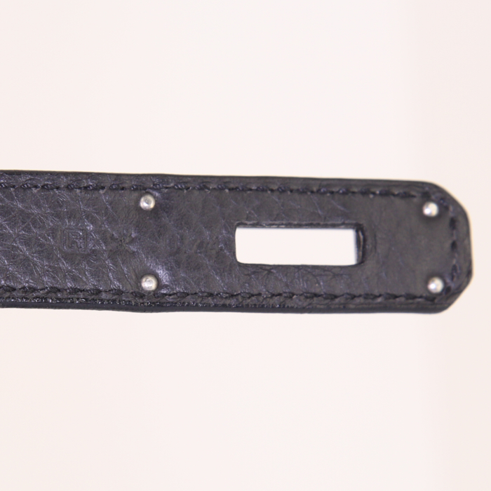 Hermes Birkin 35 cm handbag in black togo leather - Detail D4