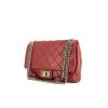 Chanel 2.55 handbag in red quilted leather - 00pp thumbnail