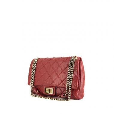 Sac à main Chanel 2.55 en cuir matelassé rouge