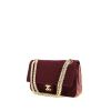 Chanel Vintage handbag in burgundy quilted jersey and burgundy leather - 00pp thumbnail
