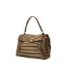 Yves Saint Laurent Muse Two medium model handbag in brown leather and brown suede - 00pp thumbnail