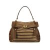 Yves Saint Laurent Muse Two medium model handbag in brown leather and brown suede - 360 thumbnail
